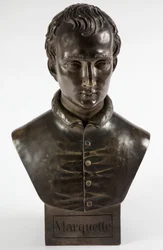 Plaster bust of Pere Marquette by Maximilian Schneiderhahn